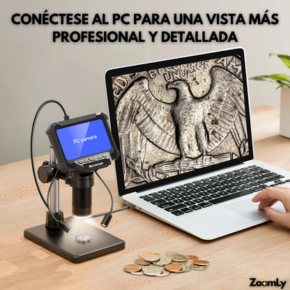 ZoomLy™ Microscopio Digital Sin Luces Laterales